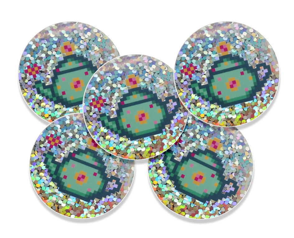 Teapot Holographic Stickers